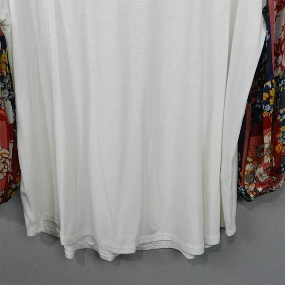 Watermelon Women's 2XL Knit Top Floral Sleeve Pullover Ivory Cream Multicolor - Picture 7 of 11